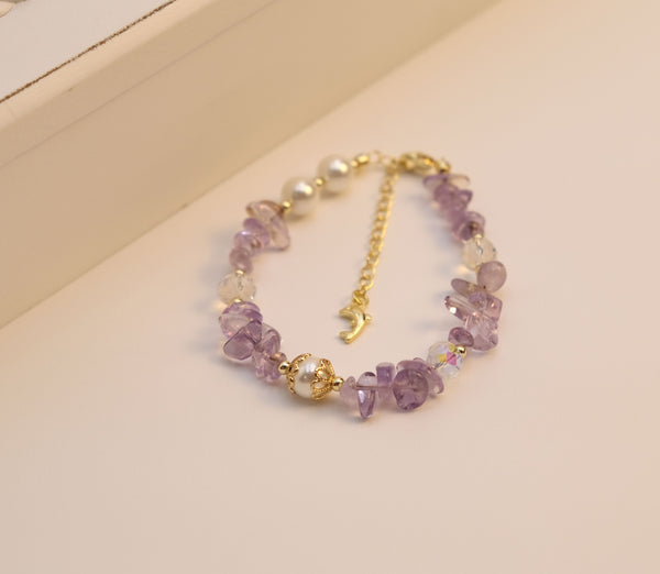 Violet- Natural Amethyst bracelet